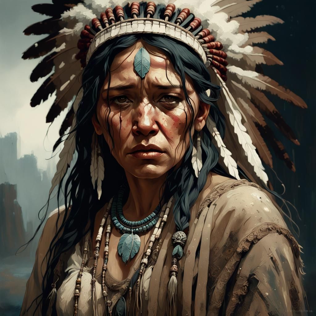 native american woman - AI Generated Artwork - NightCafe Creator