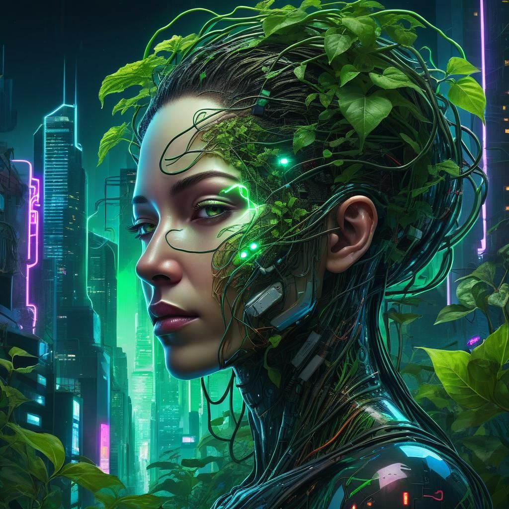 Techno-Nature: Mother Earth's Evolution  by @Blandry