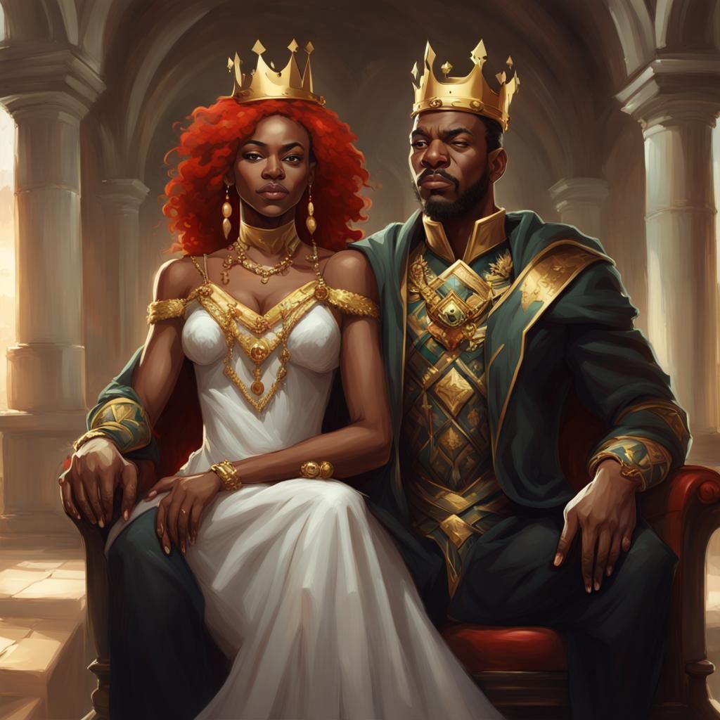 King and Queen on the thrown together. - AI Generated Artwork ...