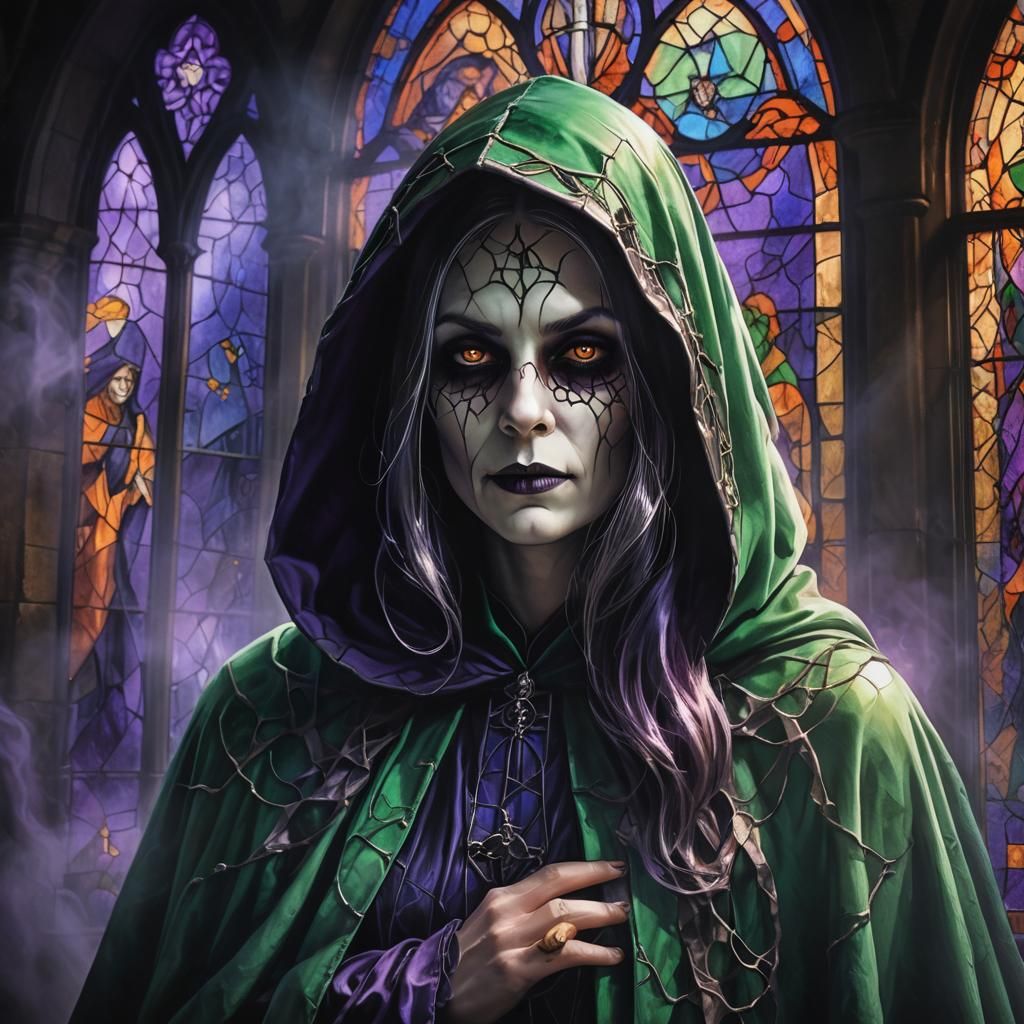 Gothic Halloween Ghost Portrait in 3D Realism