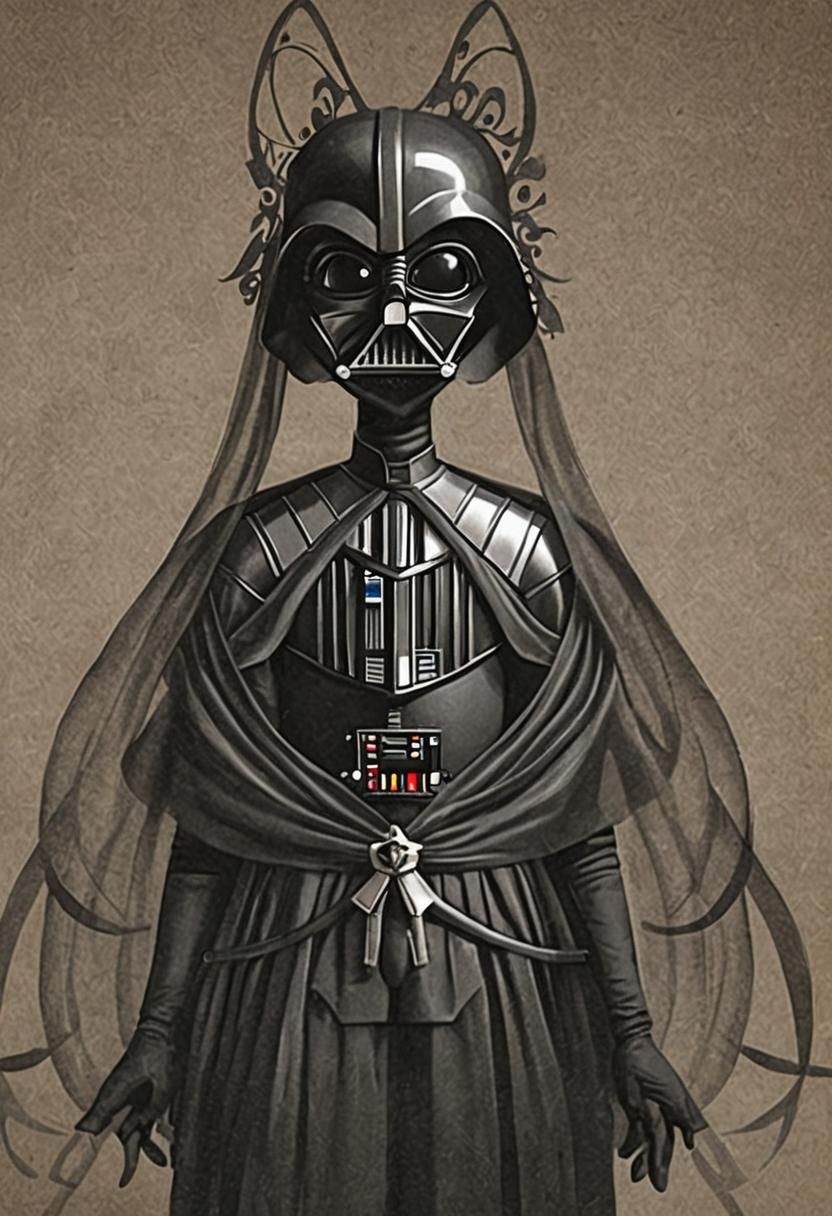 Silvervale dresses up like Darth Vader