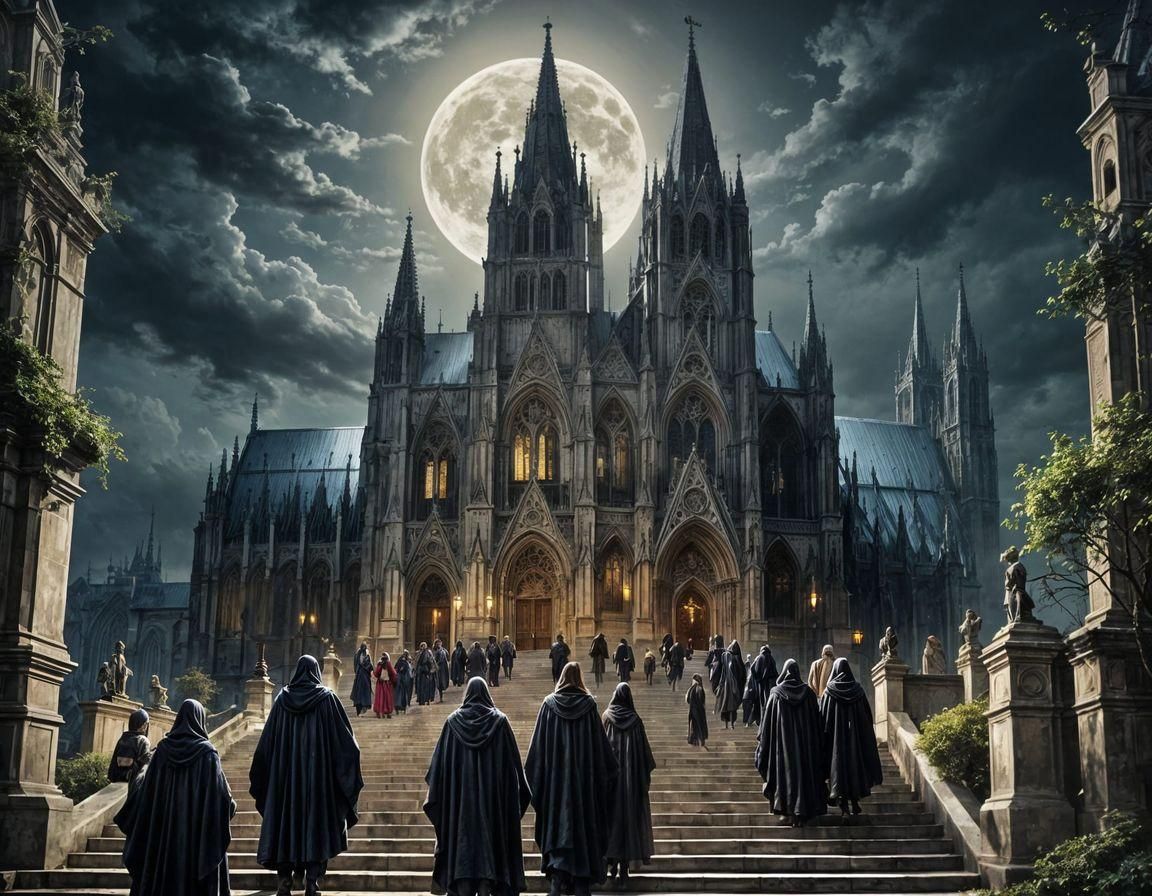church at the full moon  by @xandra