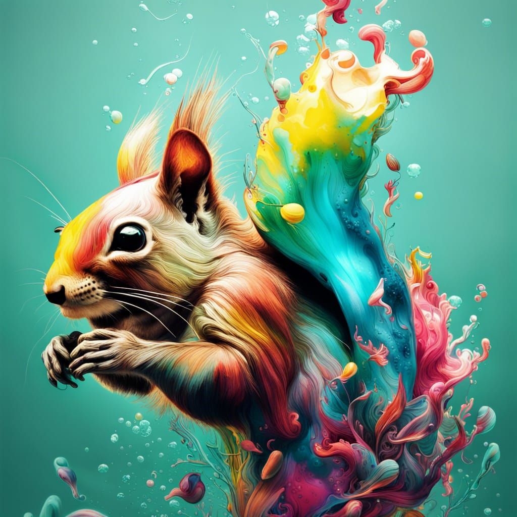 squirrel underwater