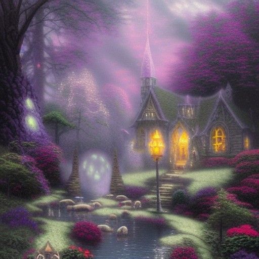 Ethereal Dark Goth Fairy in Misty Landscape