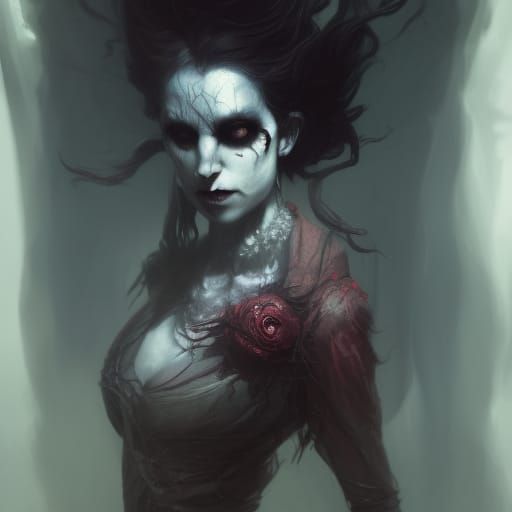 Creepy Gothic Banshee - AI Generated Artwork - NightCafe Creator