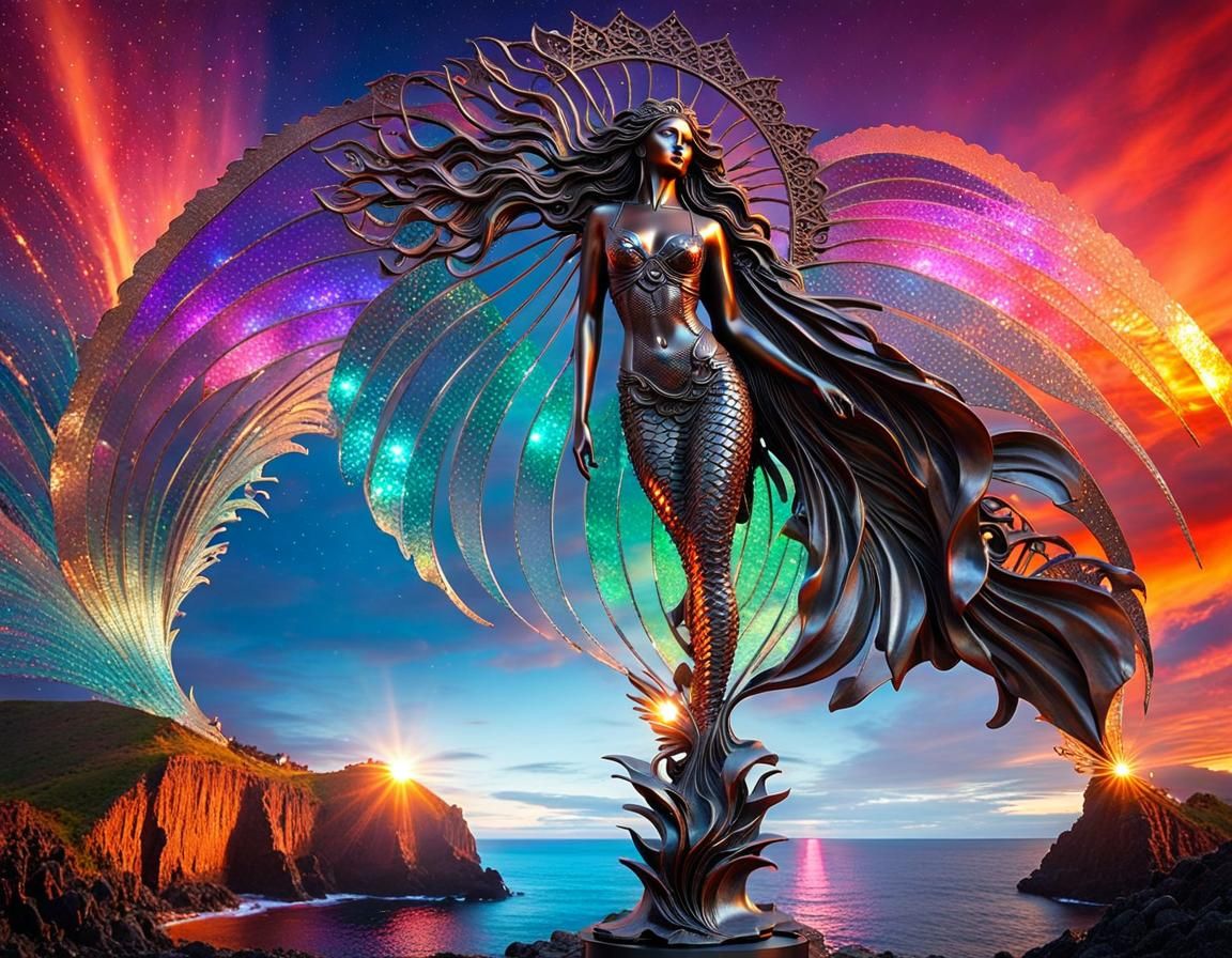Mermaid Bronze Statue