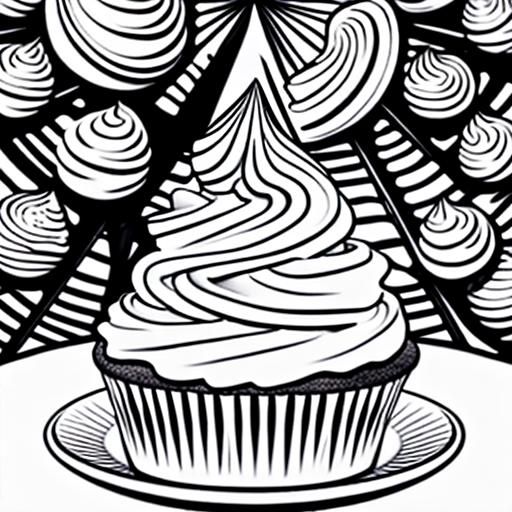 Strawberry cake, coloring_book line art, colouring in book c...
