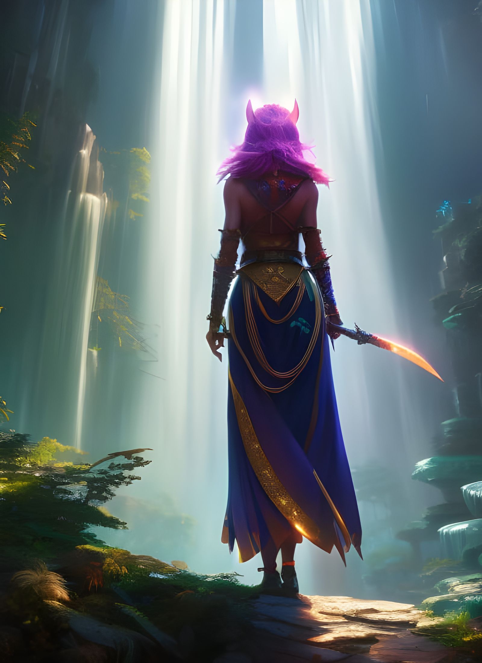 Orion Oracle Priestess: Cinematic Digital Art