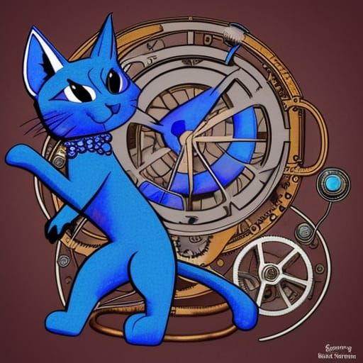 blue cat from the year 3099