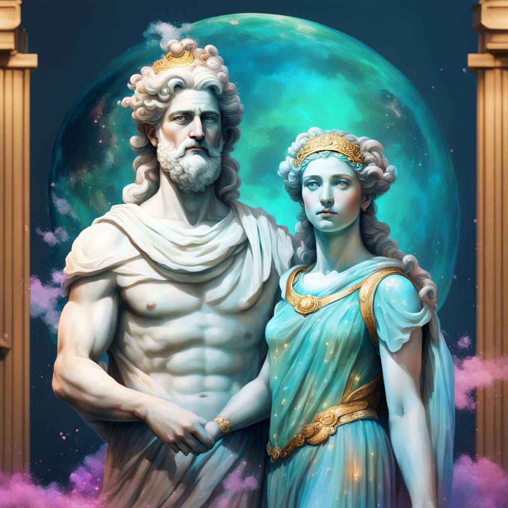 Old Gods series no. 6, Hera and Zeus