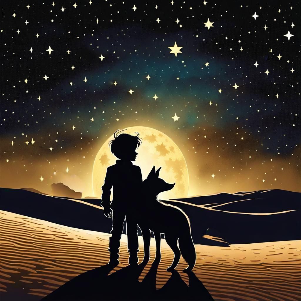 Little Prince and the Fox  by @Ai-zombie