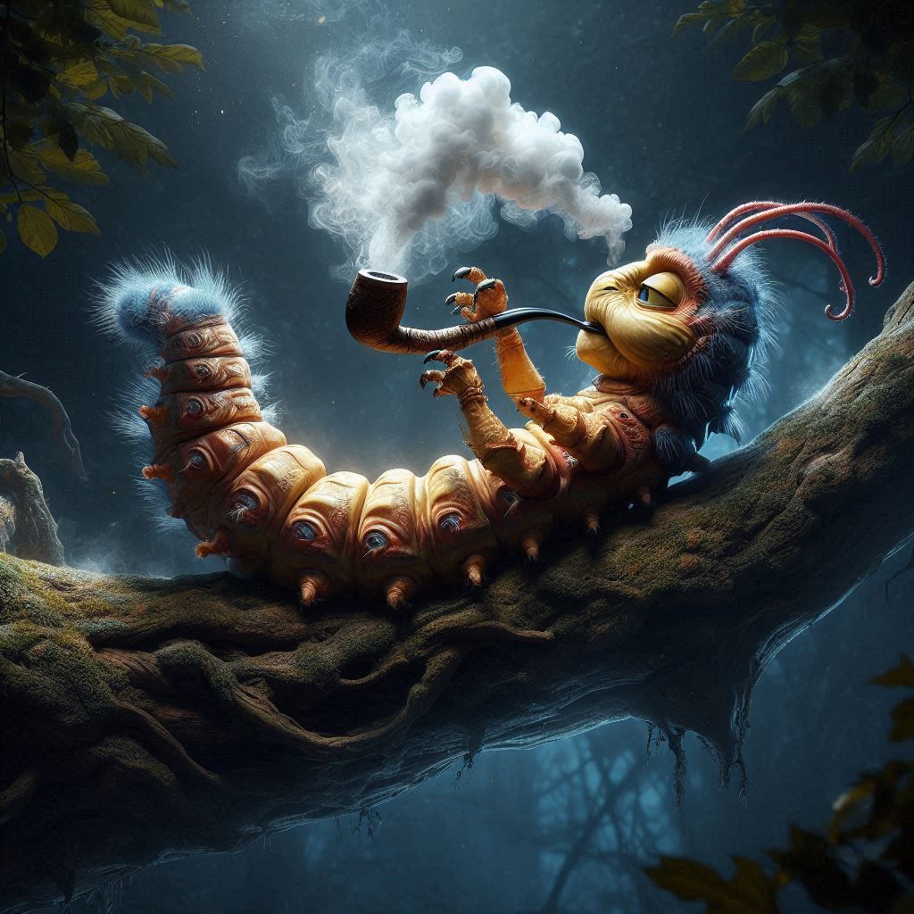 the alice and wonderland caterpillar  by @Spearmint