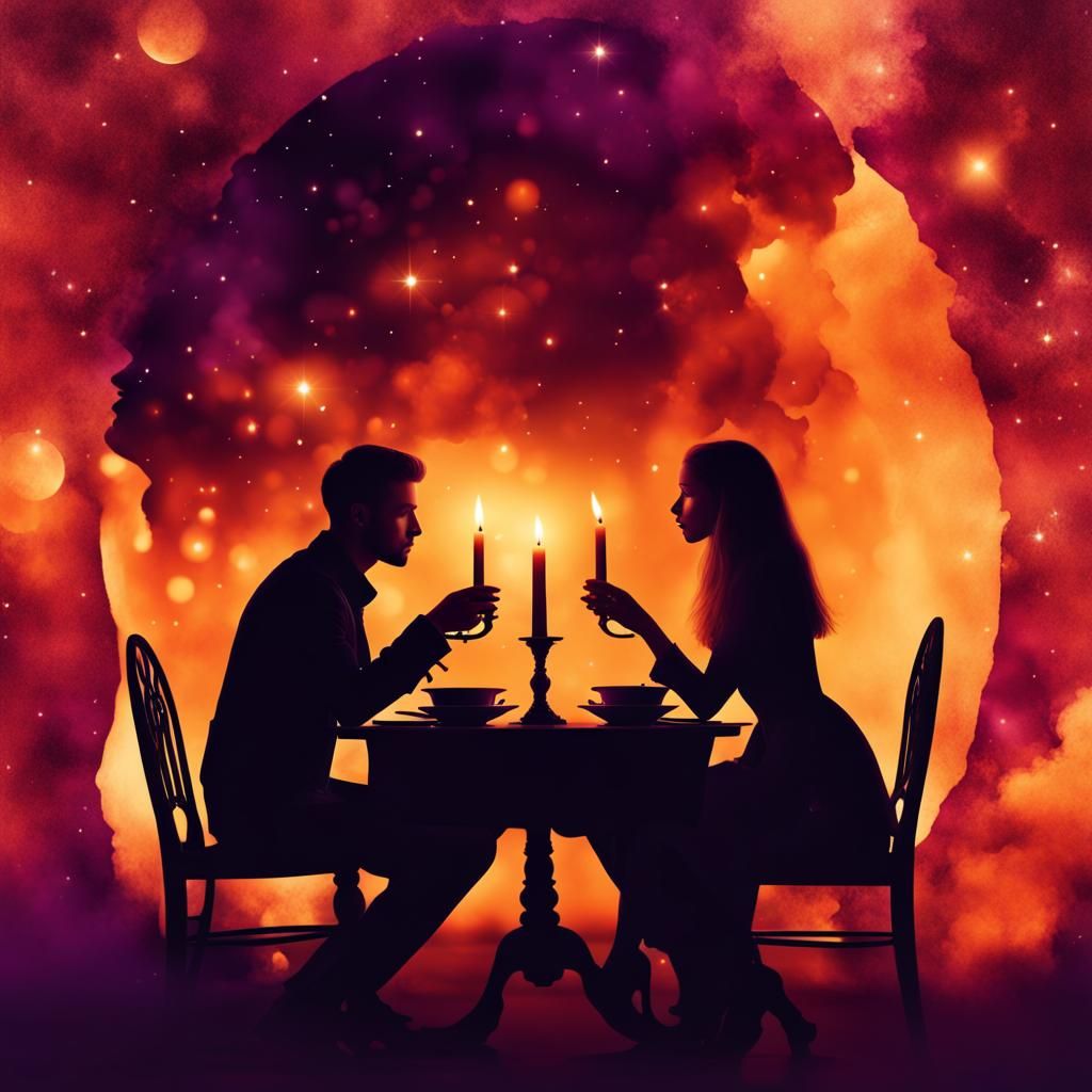 Romantic Dinner where nothing else matters just love ❤️   by @GreenNails 