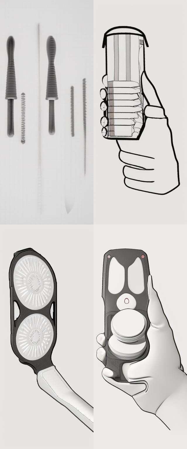 plastic, rubber, ergonomic render