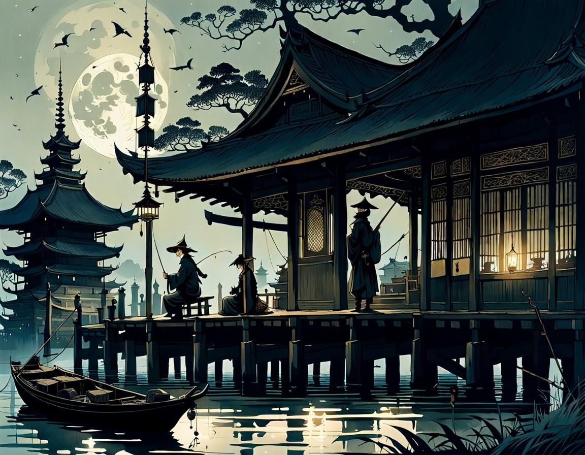 Night Fishing in the Village  by @Matt