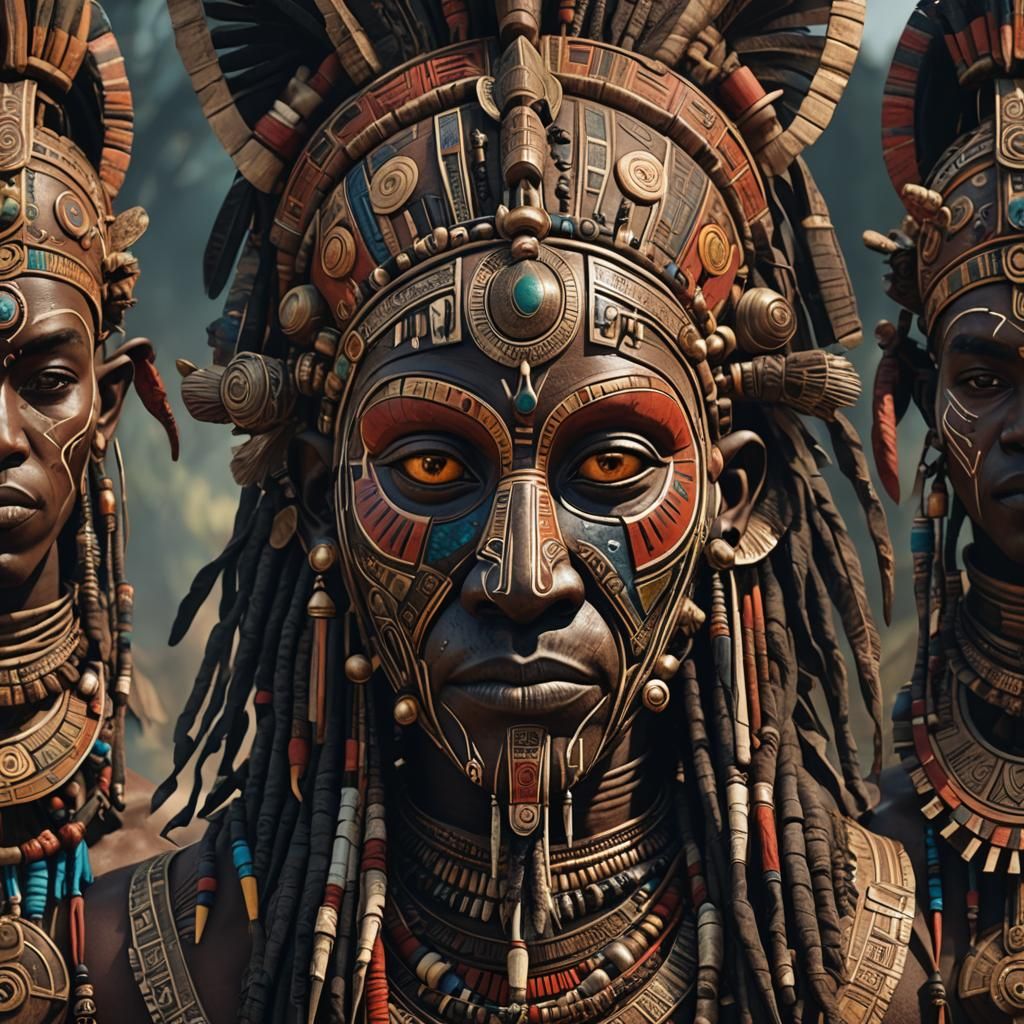 African Tribal Leader Mask  by @Just Getting Started