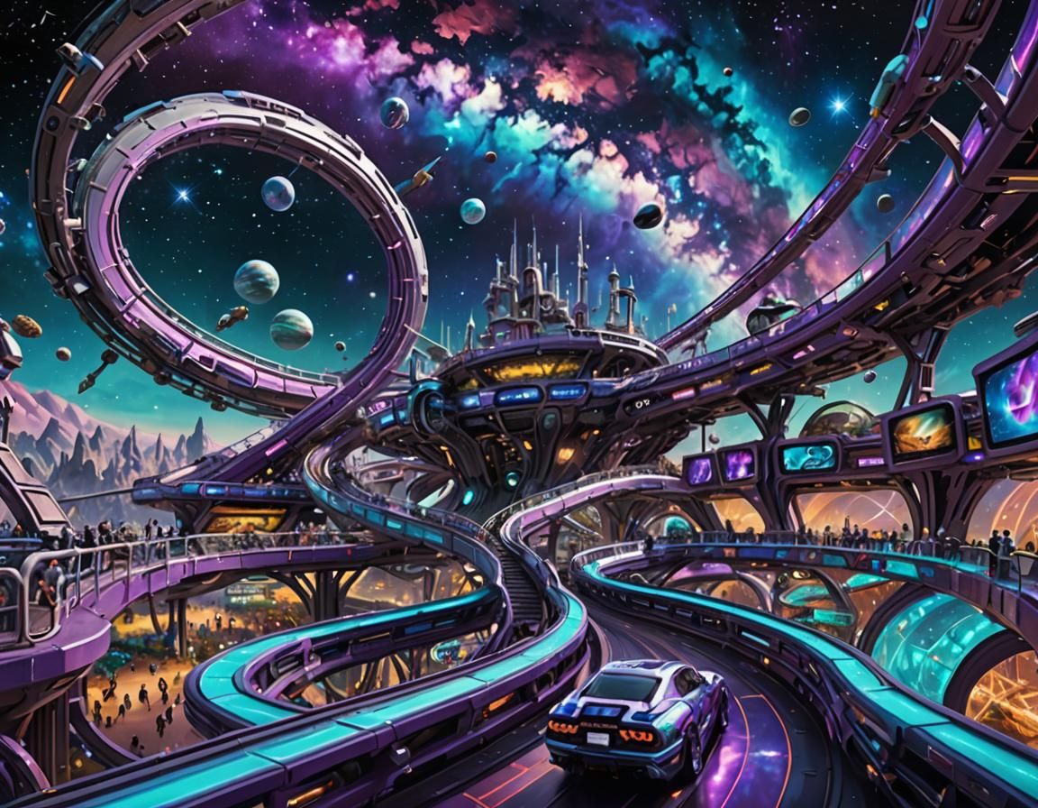 Futuristic theme park   by @Lucy