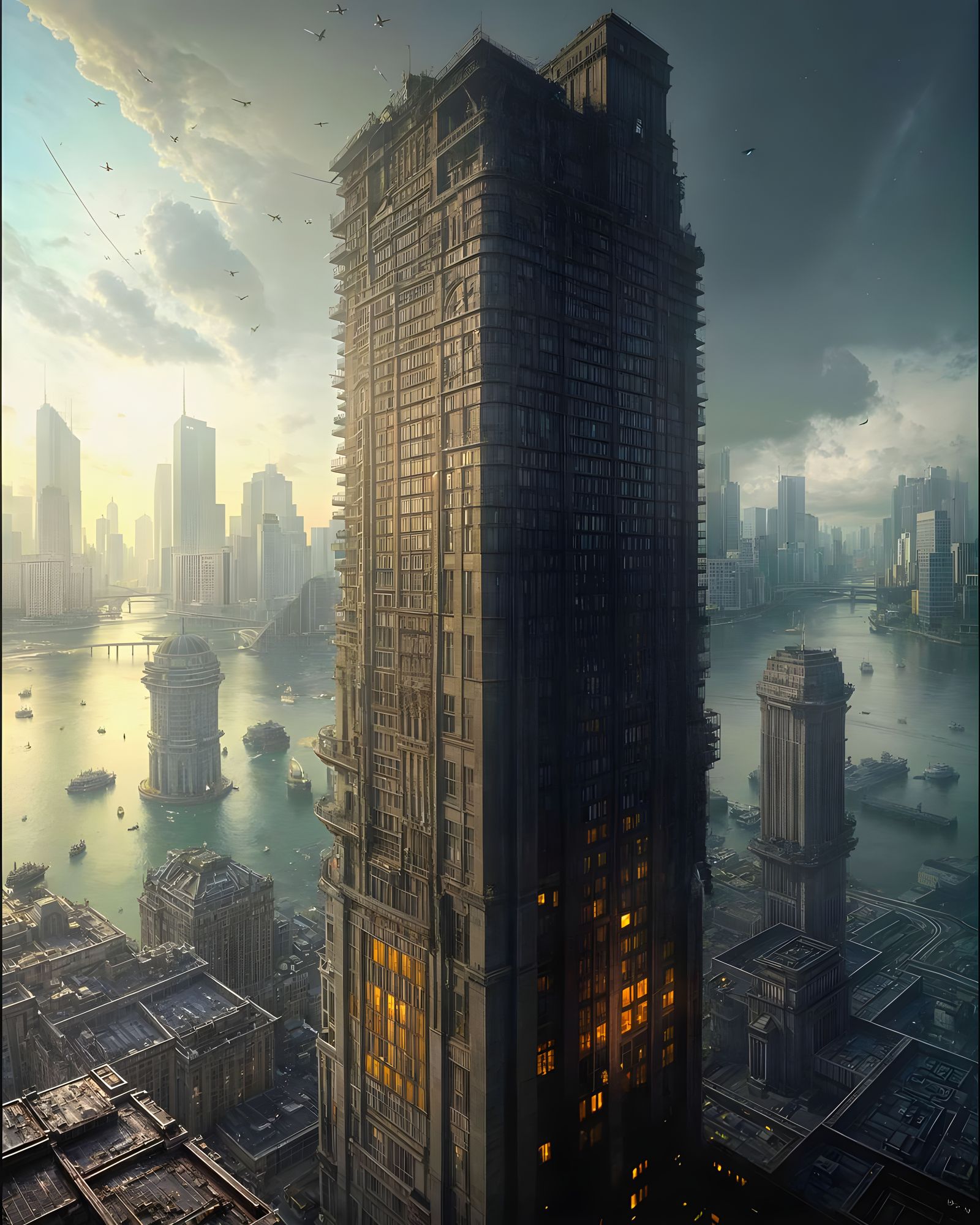 Flooded Apocalyptic City