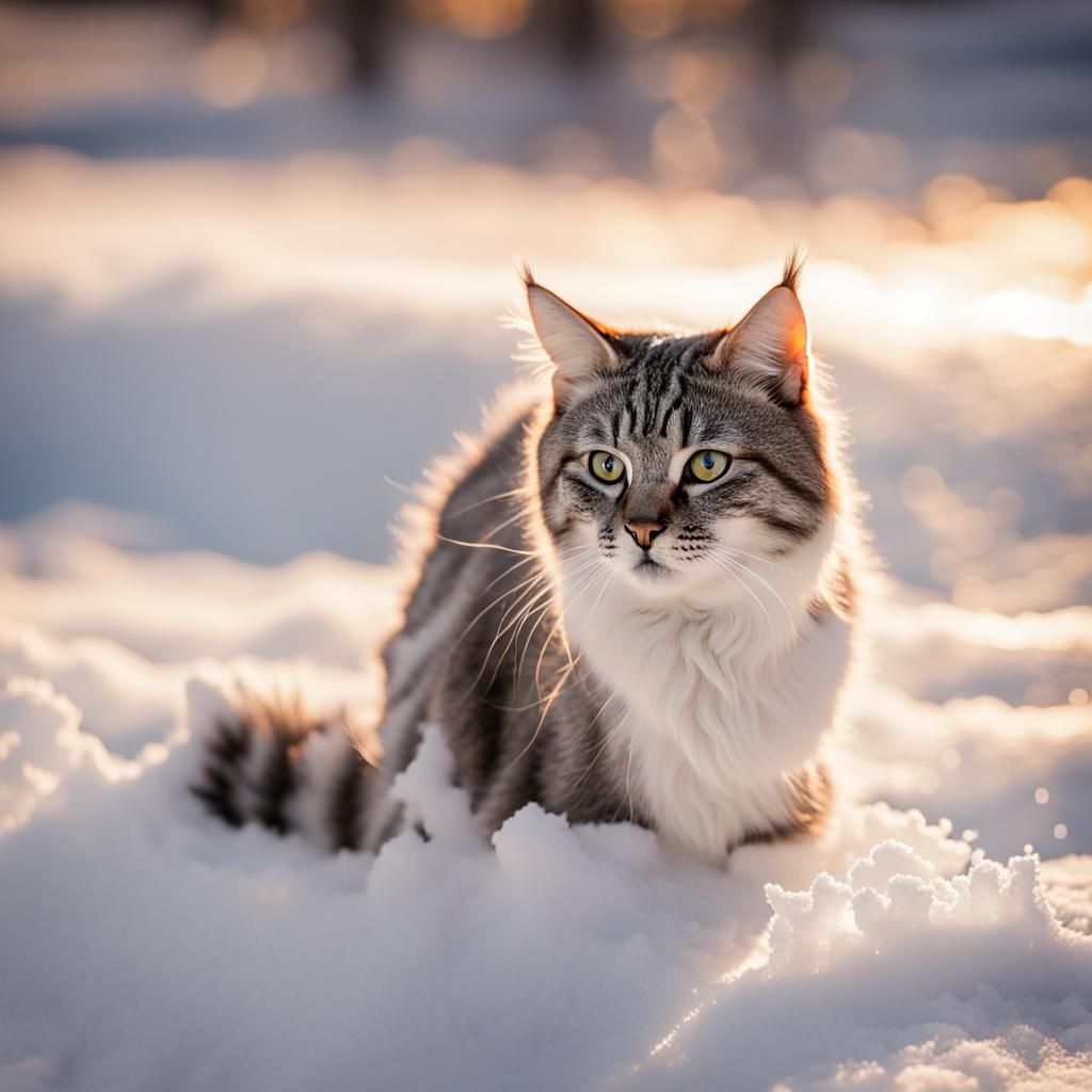 Wintercat  by @viisipuu