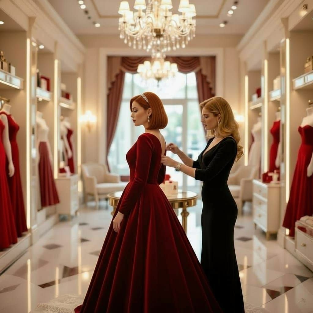 Amy gets fitted for a gown