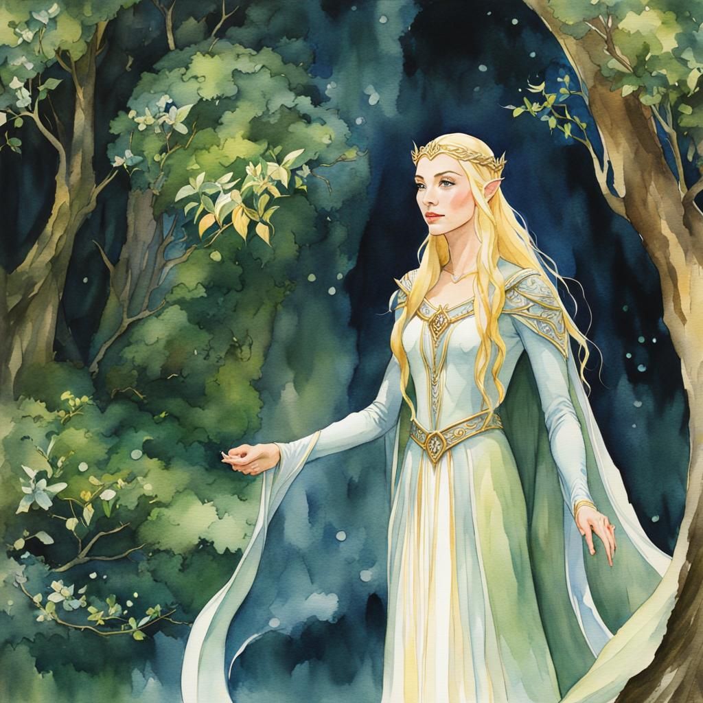 Galadriel, Queen of the Elves of Middle Earth - AI Generated Artwork ...