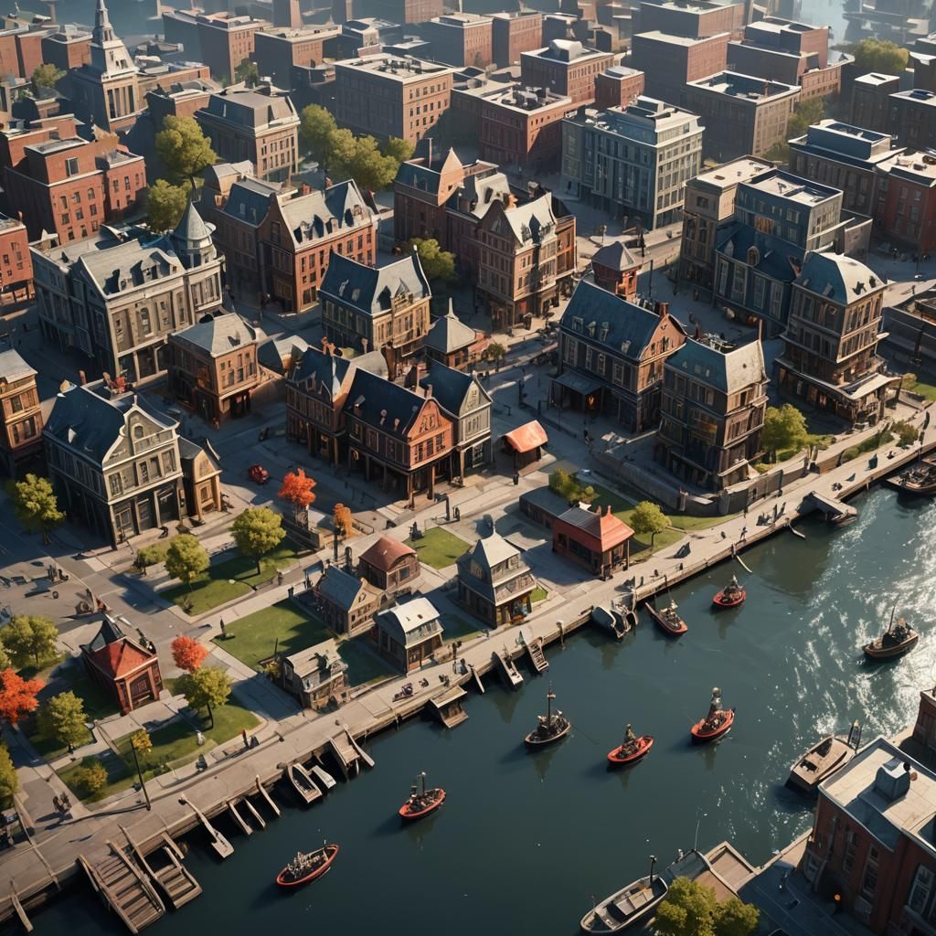 Baltimore Maryland, city with roll houses, a big city park, ...