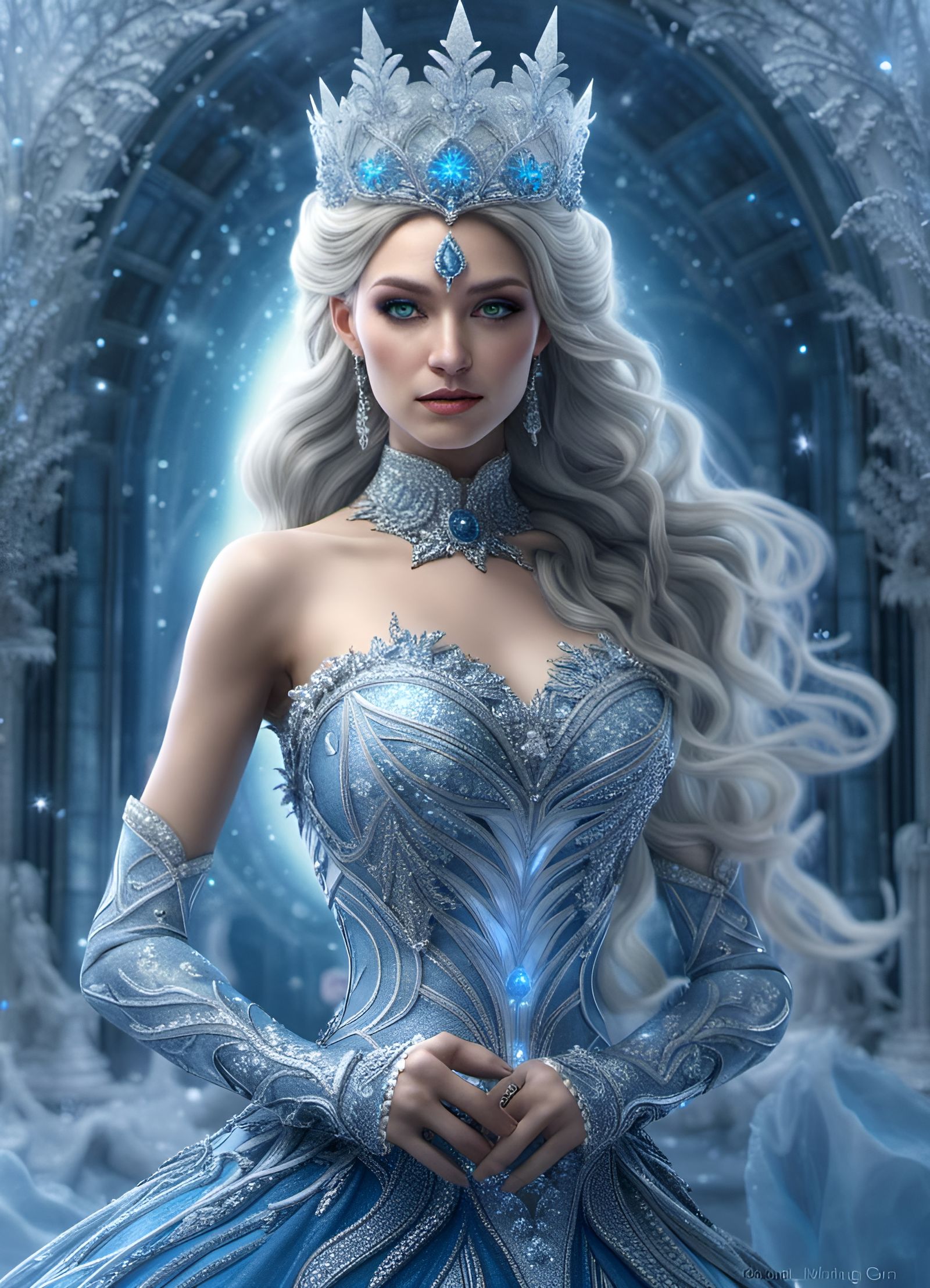 Blue Ice Queen  by @ARTFUL