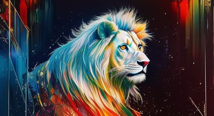 White lion - AI Generated Artwork - NightCafe Creator