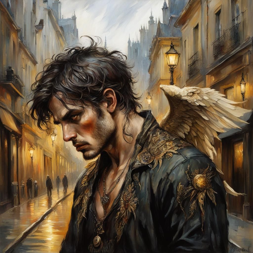 A surrealist masterpiece, beautifully blending the distinctive styles of Nicoletta Ceccoli and Vincent van Gogh. The focal point is an encha...