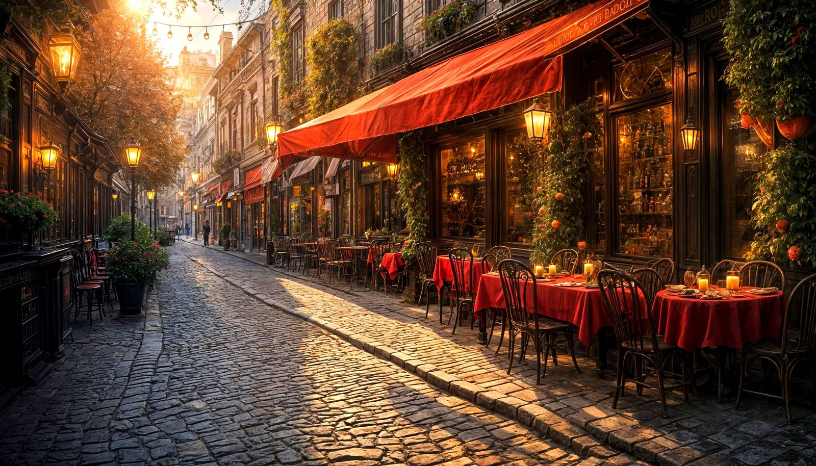 Close-up of a charming old café  by @Carlos