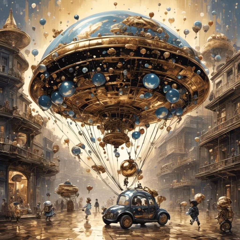 <lora:Brassy Balloonacy:1.0> UFO in outer space 