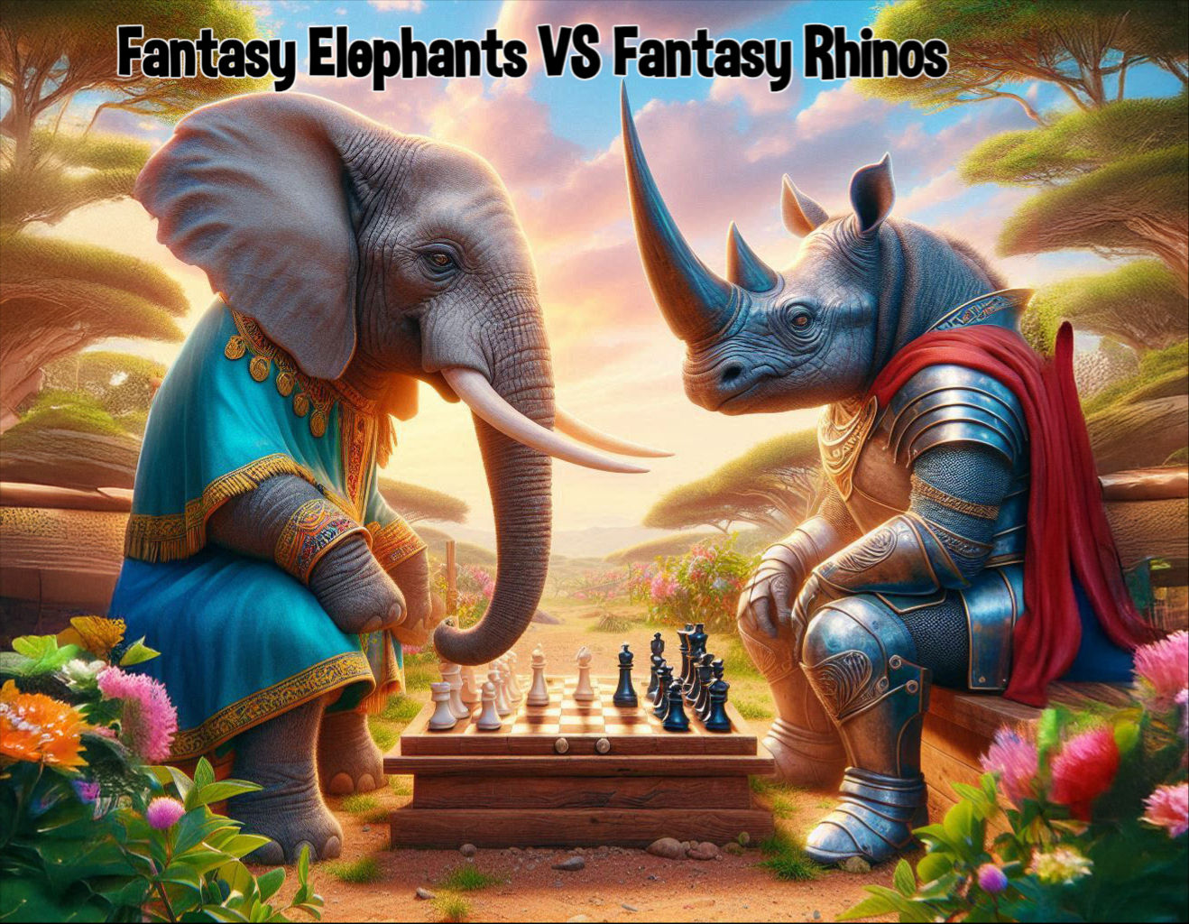 Fantasy Elephants vs Fantasy Rhinos ............ my latest c...