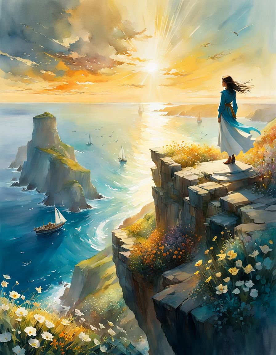 A vast endless ocean view