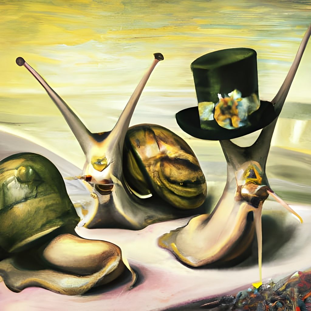 Snails with Hats  by @Margot Schubert