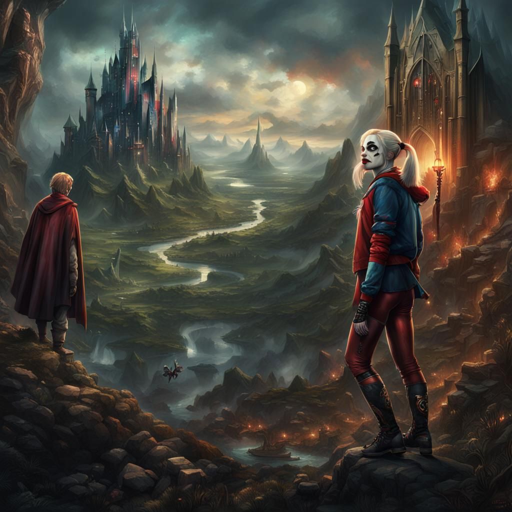 Teen Harley Quinn meets Lord Of The Rings