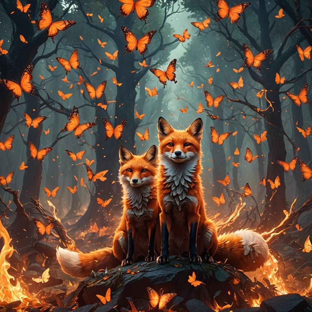 foxes  by @Annette Ridle