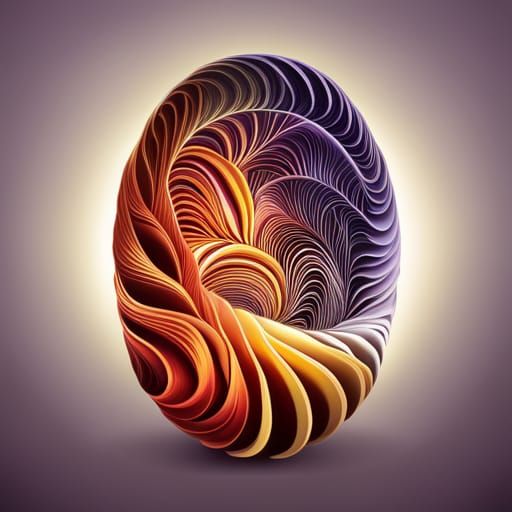 Vintage Easter Egg with Spring Scene and Pastel Colors