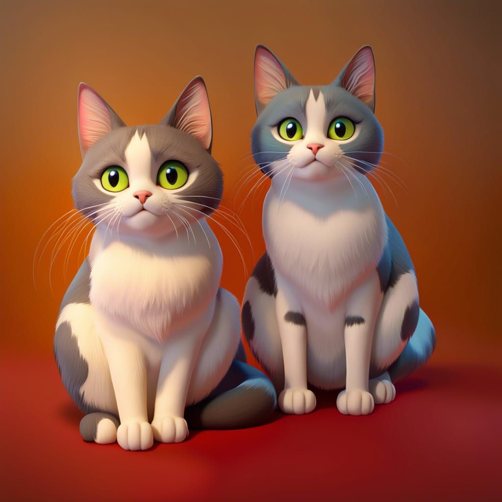 cat, Pixar, Disney, concept art, 3d digital art, Maya 3D, ZB...