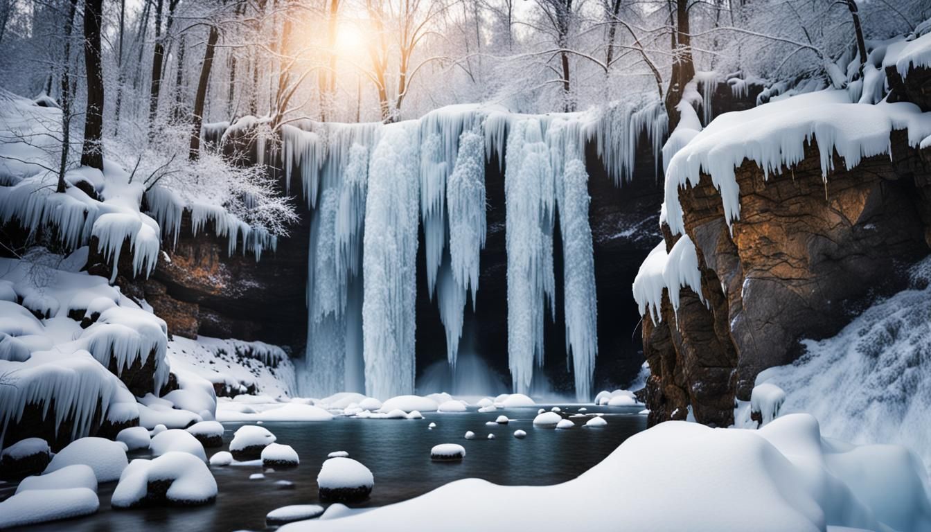 frozen waterfall