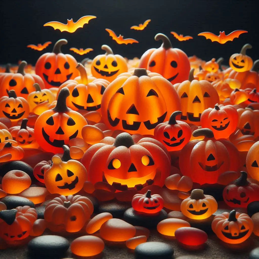 Fun and Spooky Glass Pebble Pumpkin Pals!