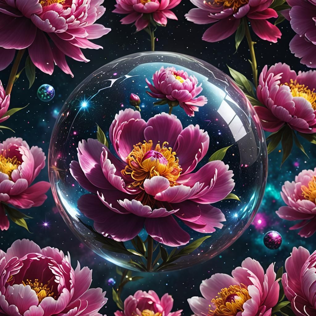 a peony flower in bloom,