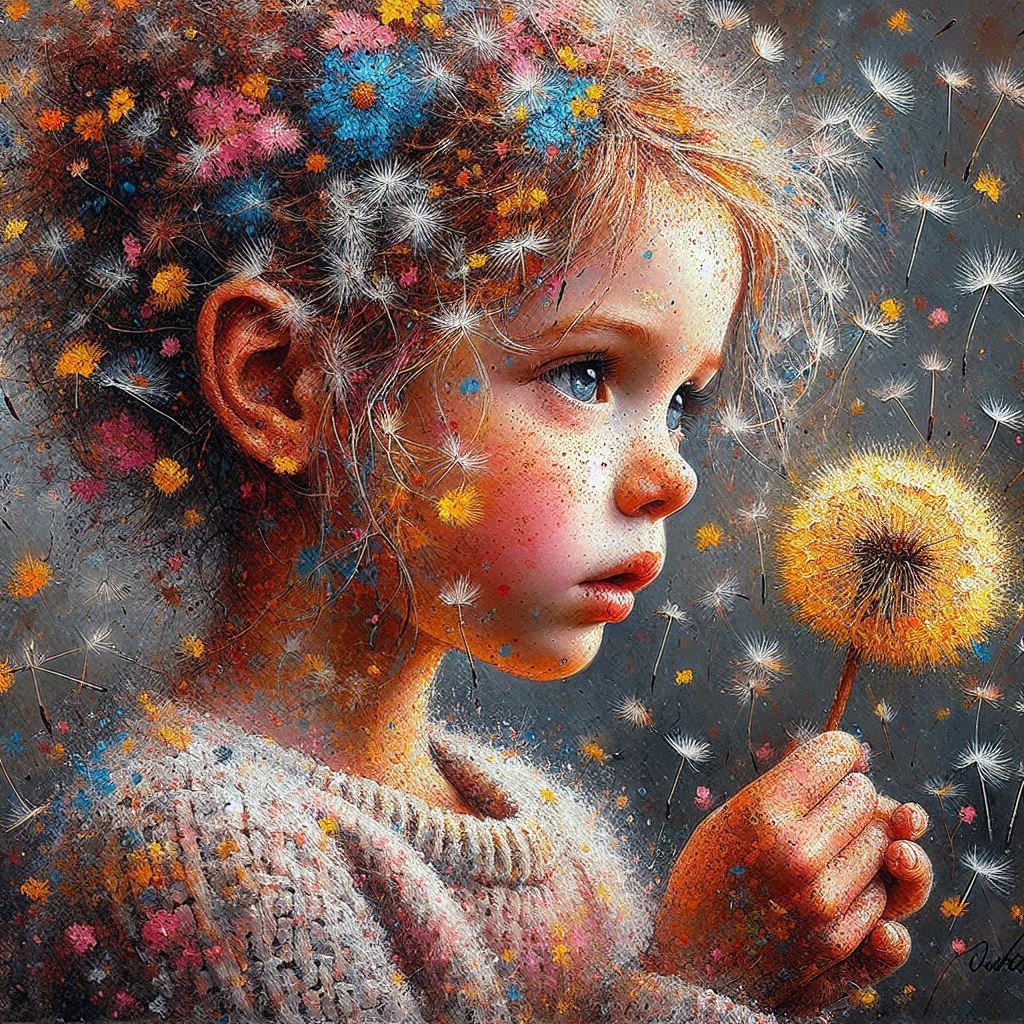 Daisy with a Dandelion