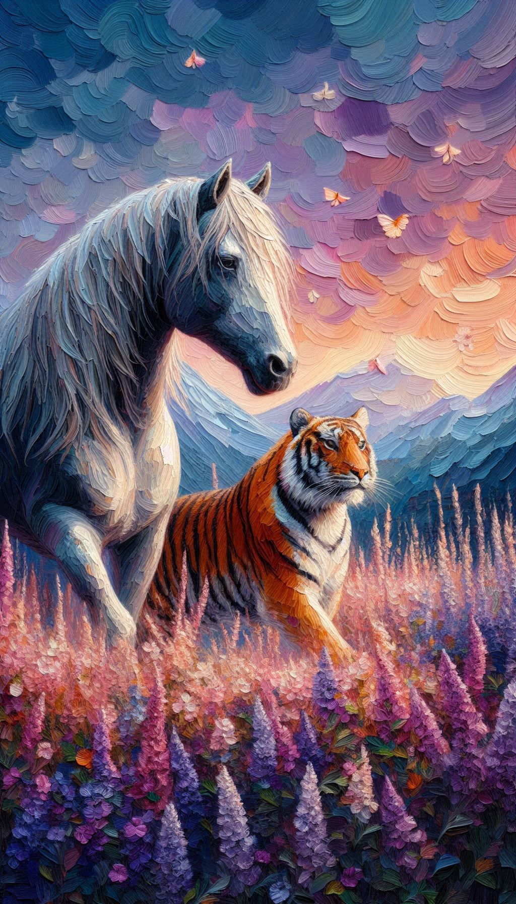 horse and tiger