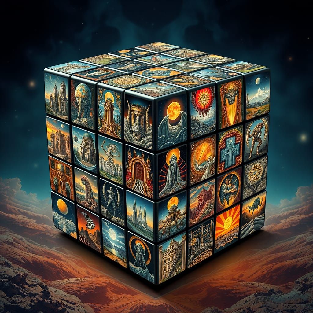 Rubiks Parasterical Cube  by @Justagirl