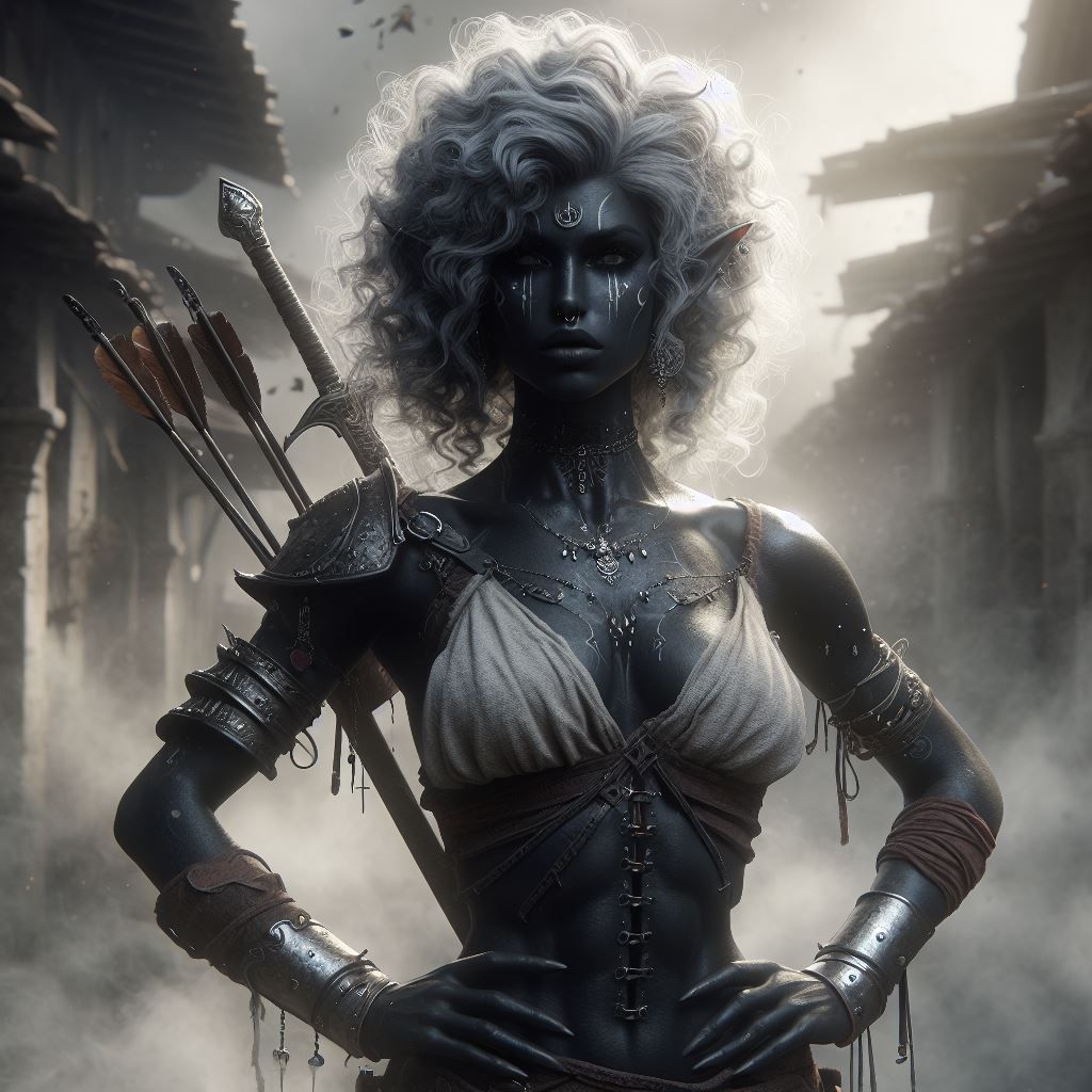 Drow woman warrior