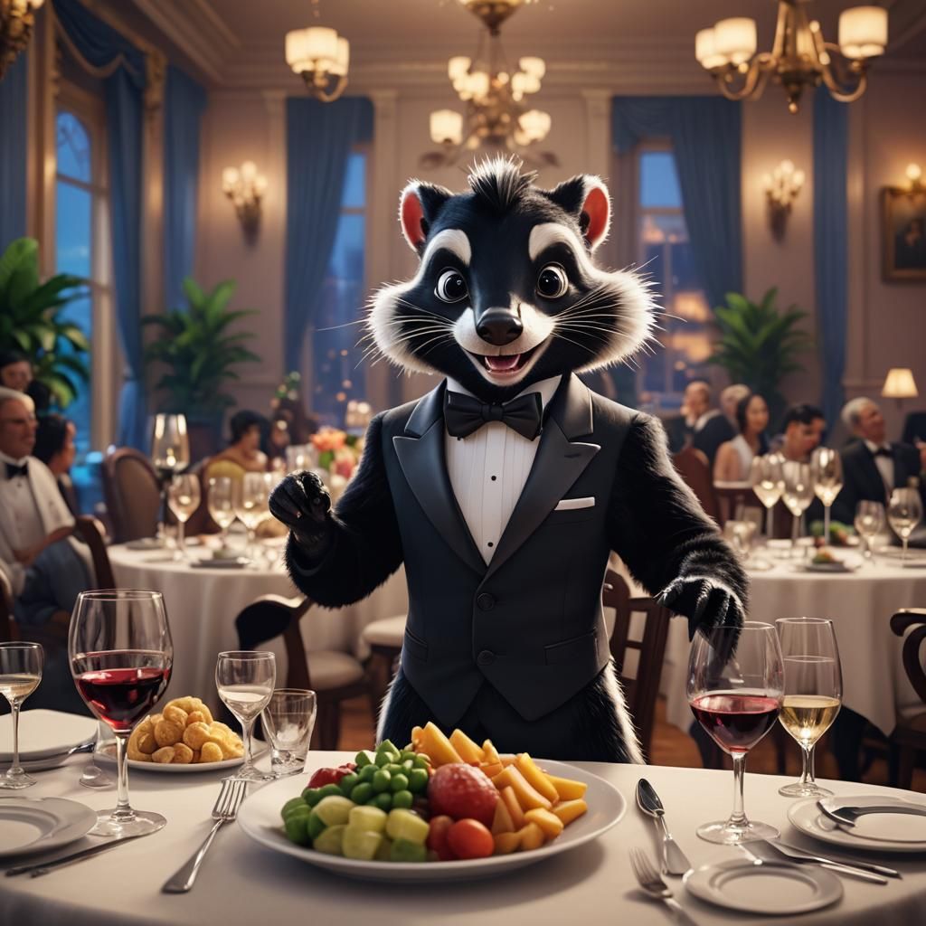 Even A Skunk Gets Invited To A Dinner Party
