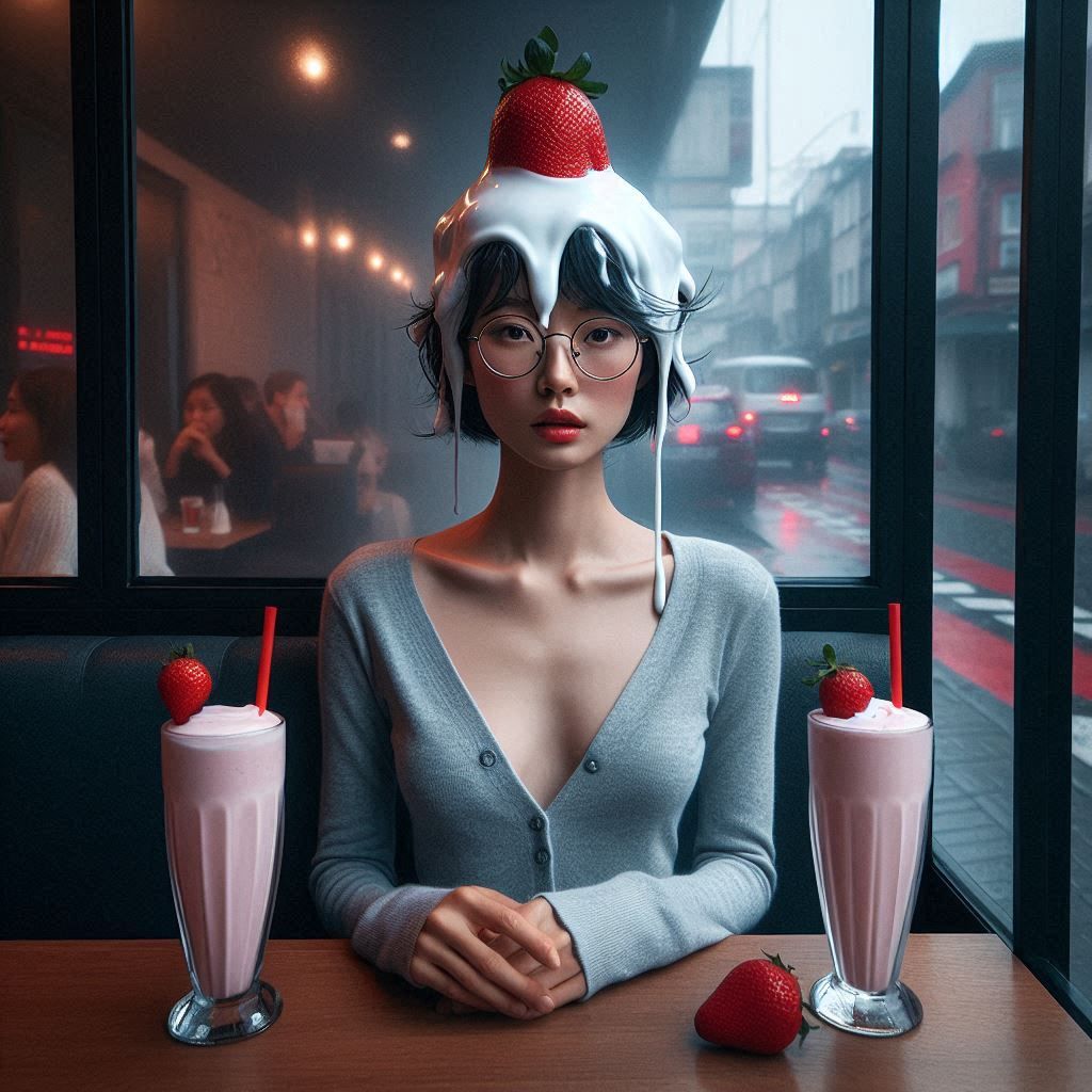 Strawberry milkshakes