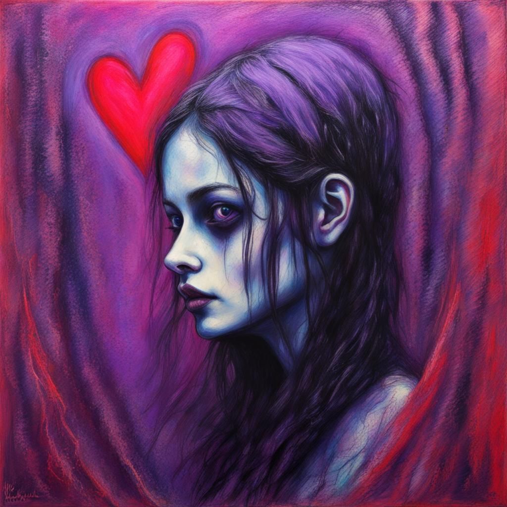 love gothic valentine art, Magnificent, Cyberparadism, Oil P...