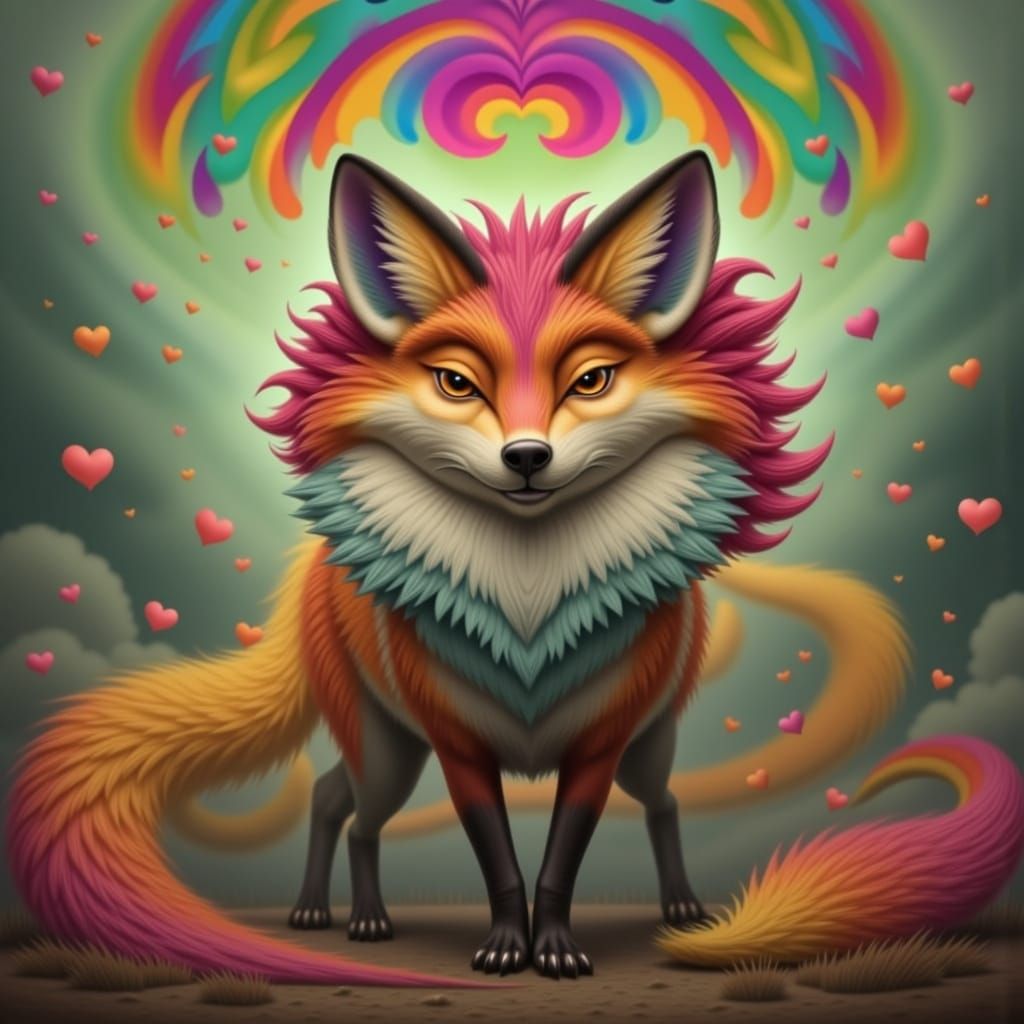 surreal fox <lora:Rainbows:1.0>