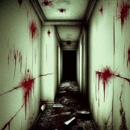 in the halls of the haunted abandoned pinecliffe insane asyl...